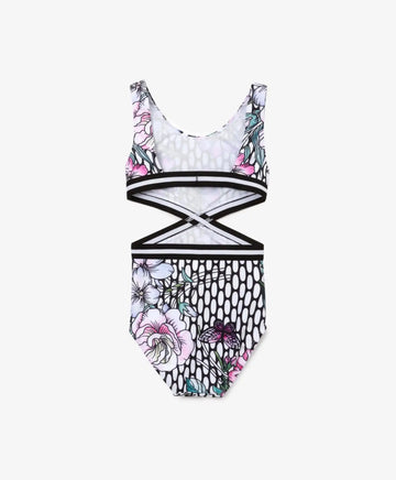 Costum de baie floral dintr-o piesă, Gulliver