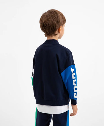 Hanorac din material fleece cu fermoar în stil colorblock Gulliver