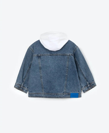 Jachetă din denim cu glugă – albastră, Gulliver