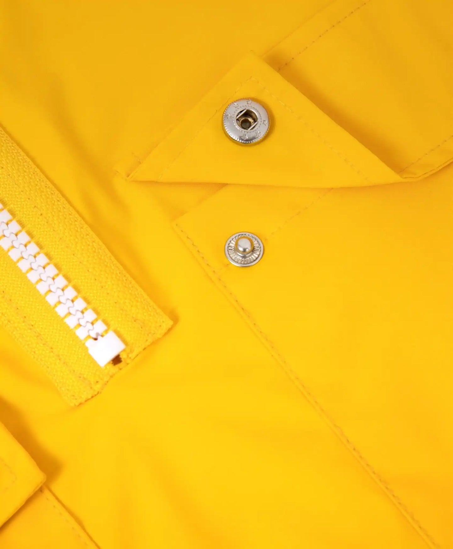 Anorak coupe-vent din material impermeabil gros, galben, cu glugă, Gulliver