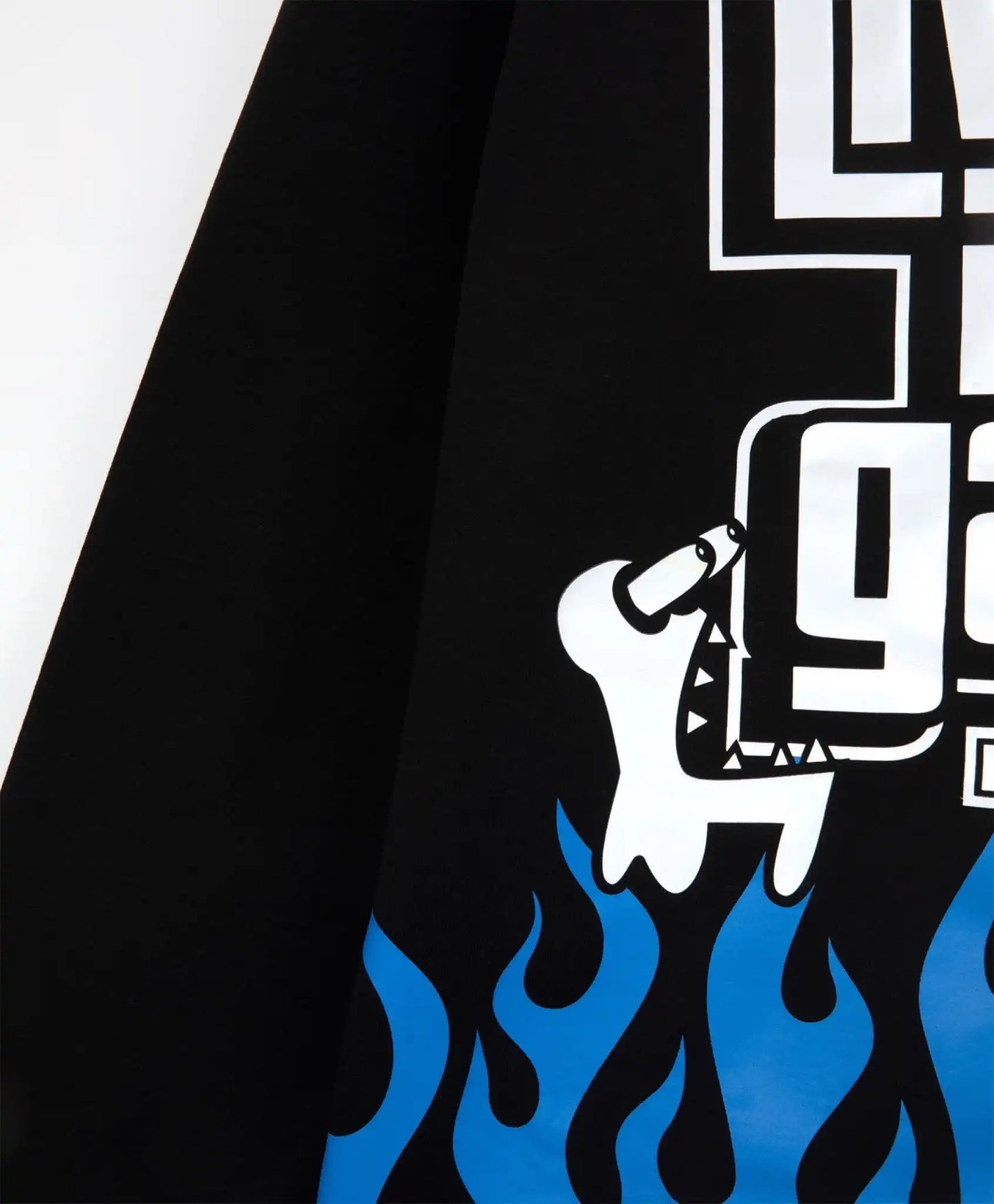 Tricou cu mâneci lungi cu imprimeu mare negru, Gulliver