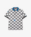 Polo din pique cu grafică alb-negru, Gulliver