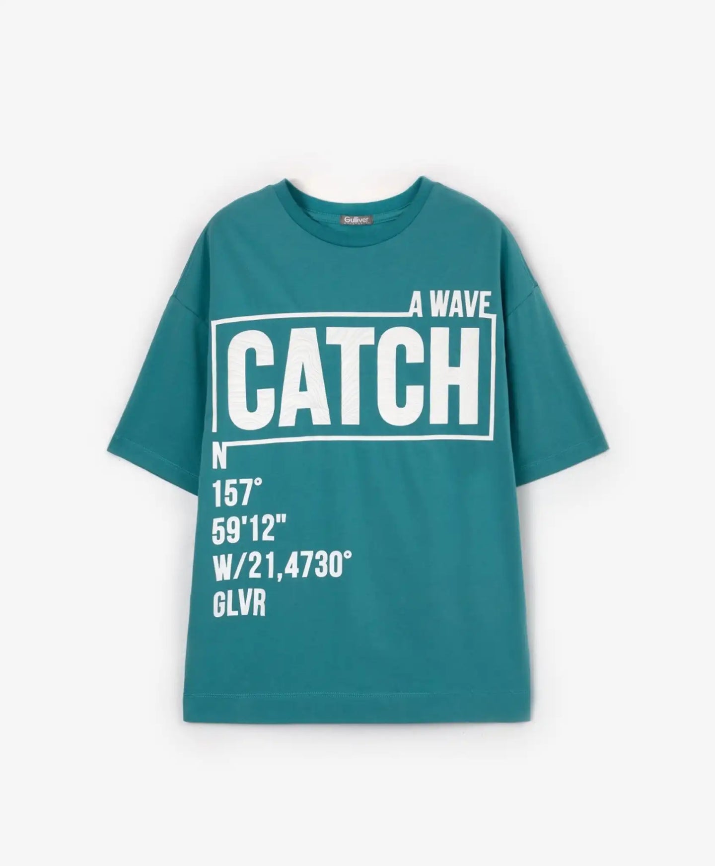 Tricou cu mânecă scurtă cu imprimeu mare, turcoaz, Gulliver