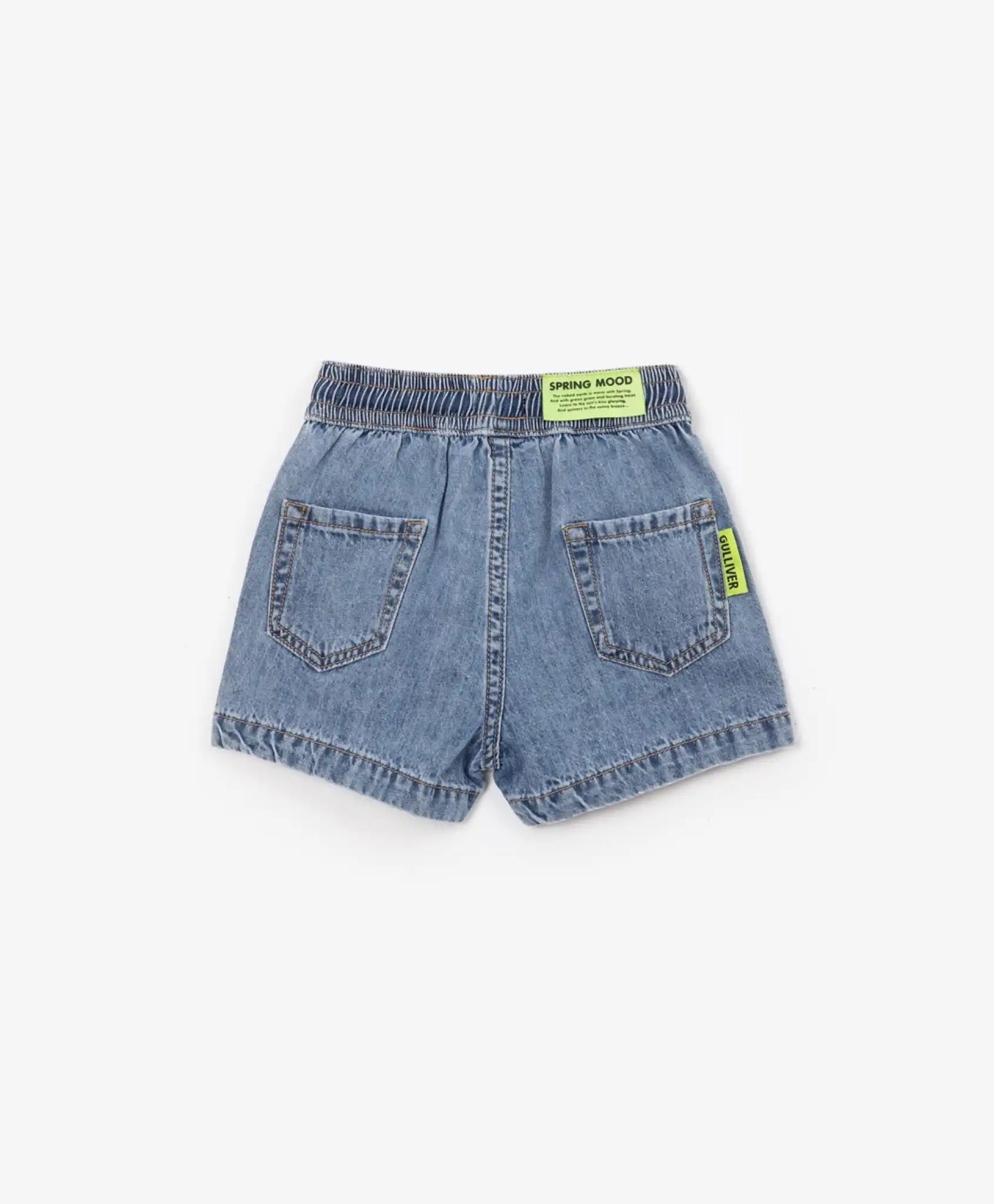 Pantaloni scurți subțiri din denim cu talie elastică – albaștri, Gulliver
