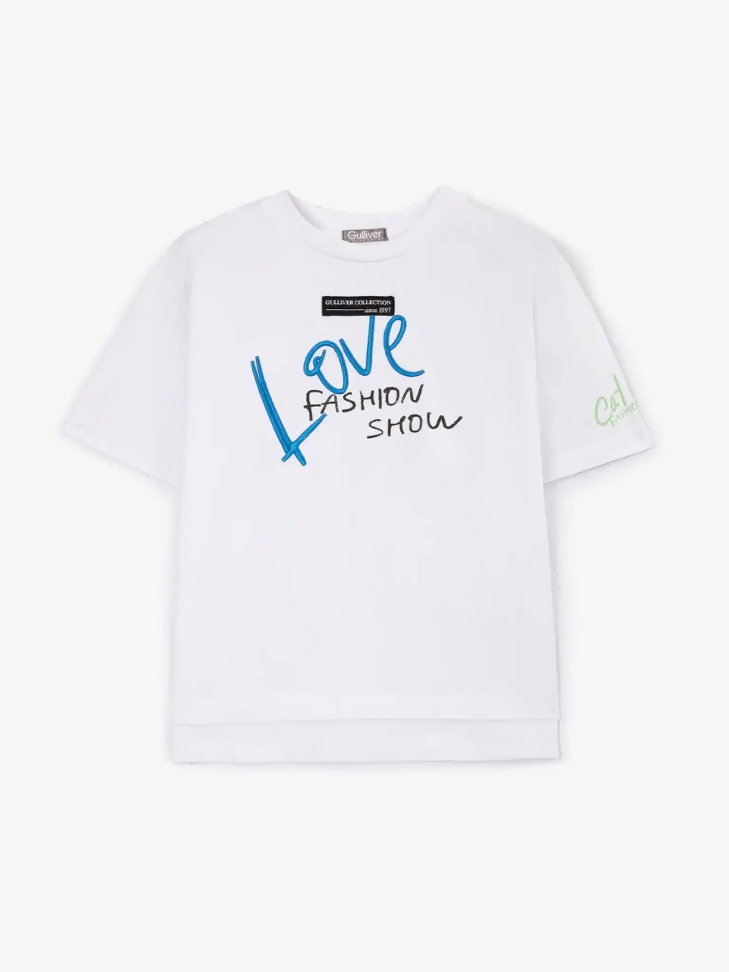 Tricou cu siluetă oversize și broderie, Gulliver
