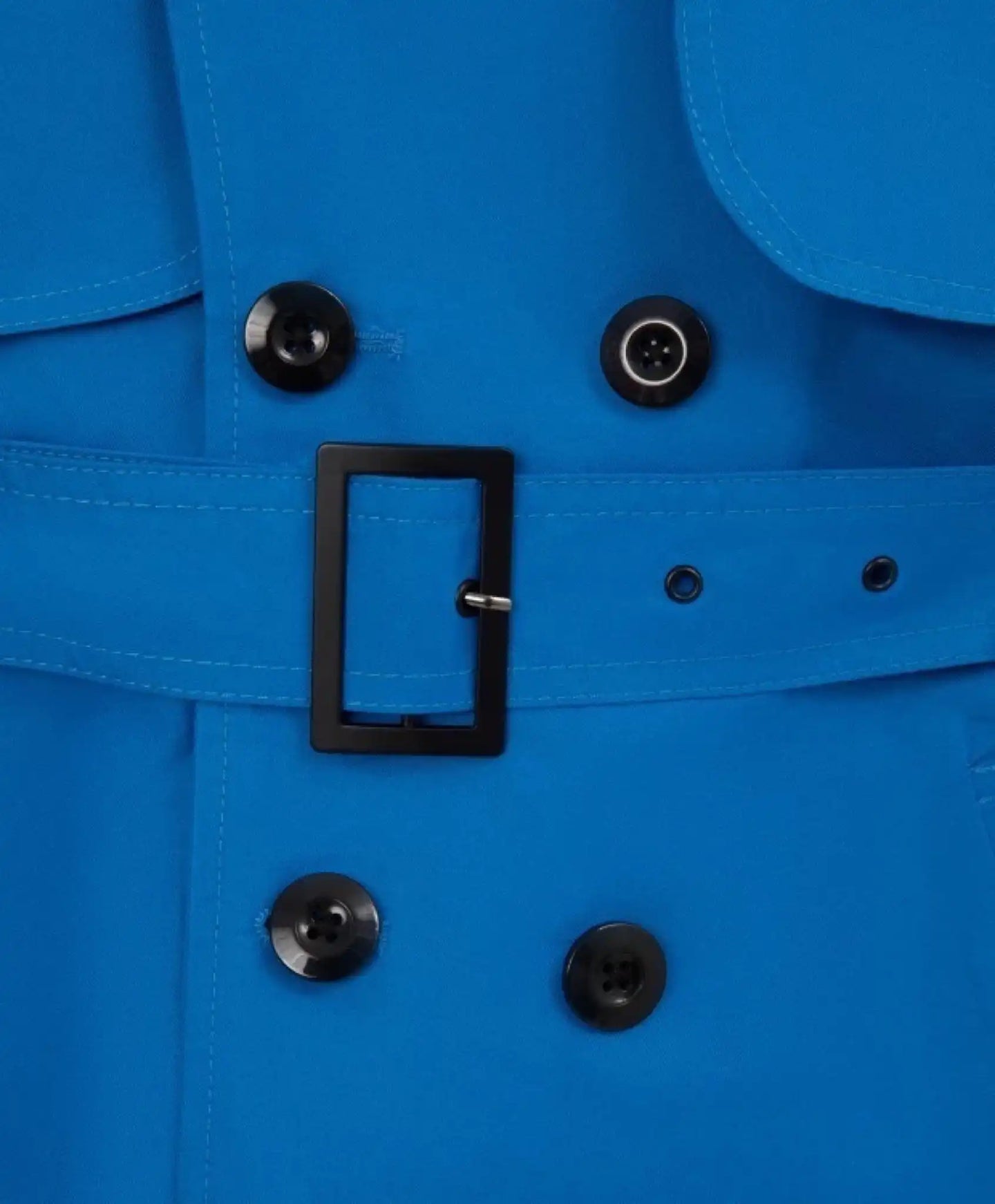 Palton dublu cu nasturi de culoare albastru cobalt modern de la Gulliver