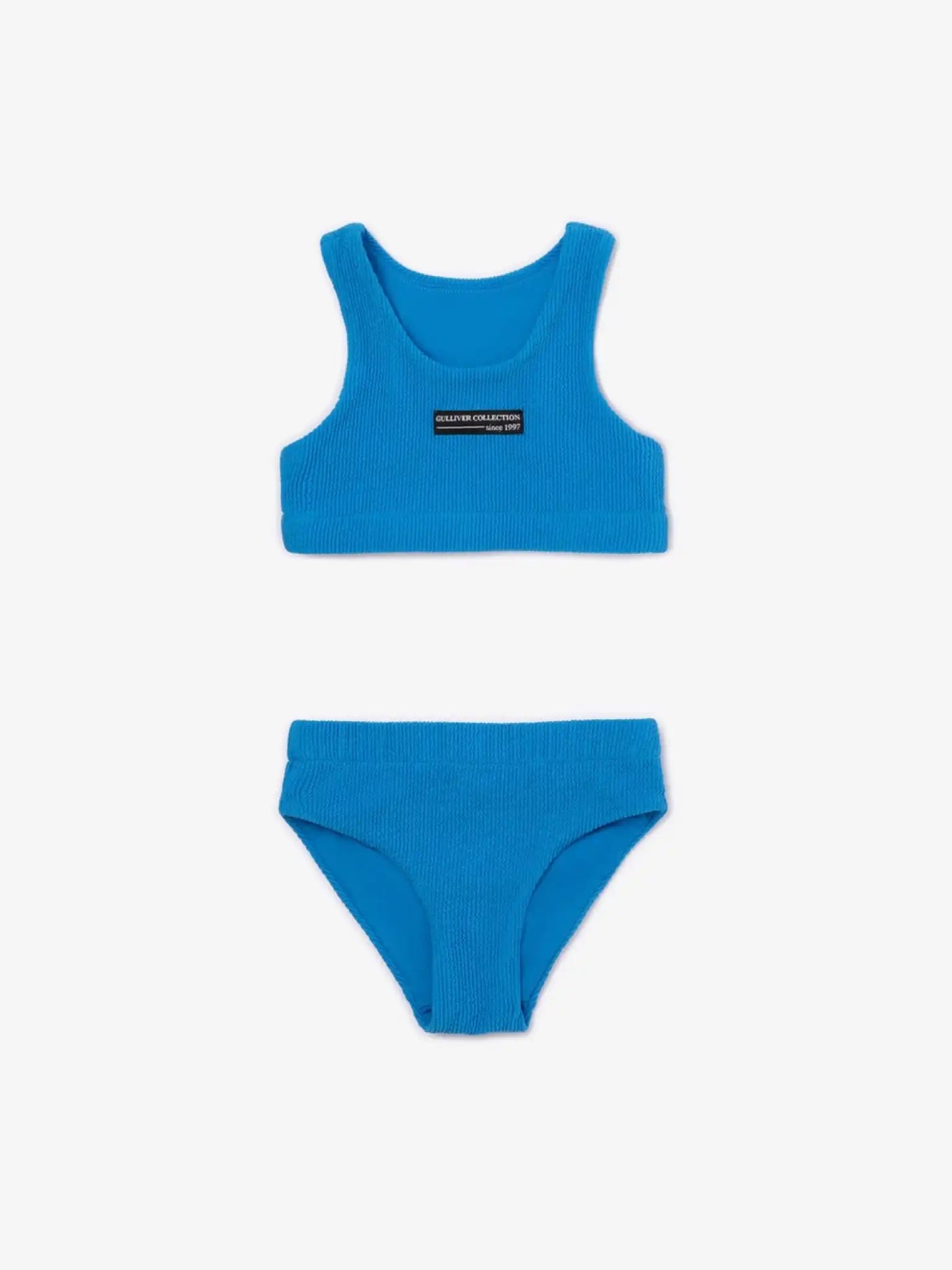 Costum de baie separat albastru pentru fetiță, Gulliver