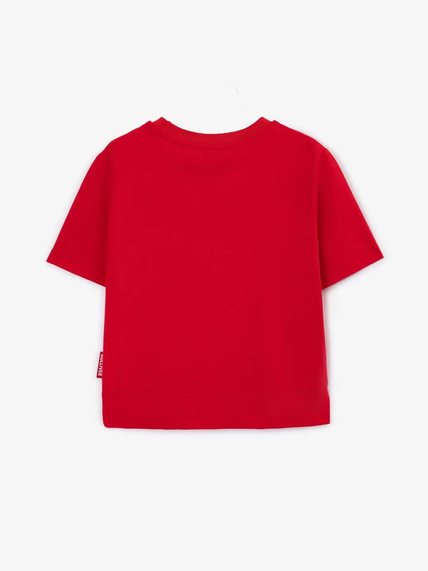 Tricou roșu cu broderie 3D pentru băiat, Gulliver