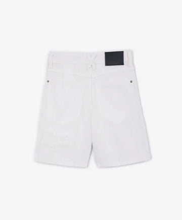 Pantaloni scurți din denim alb, cu efect de deteriorare, pentru băiat, Gulliver