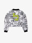 Bomber oversize din material impermeabil, cu grafică intensă, Gulliver