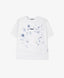 Tricou pentru fată cu imprimeu floral și decorațiune cu paiete, alb, Gulliver