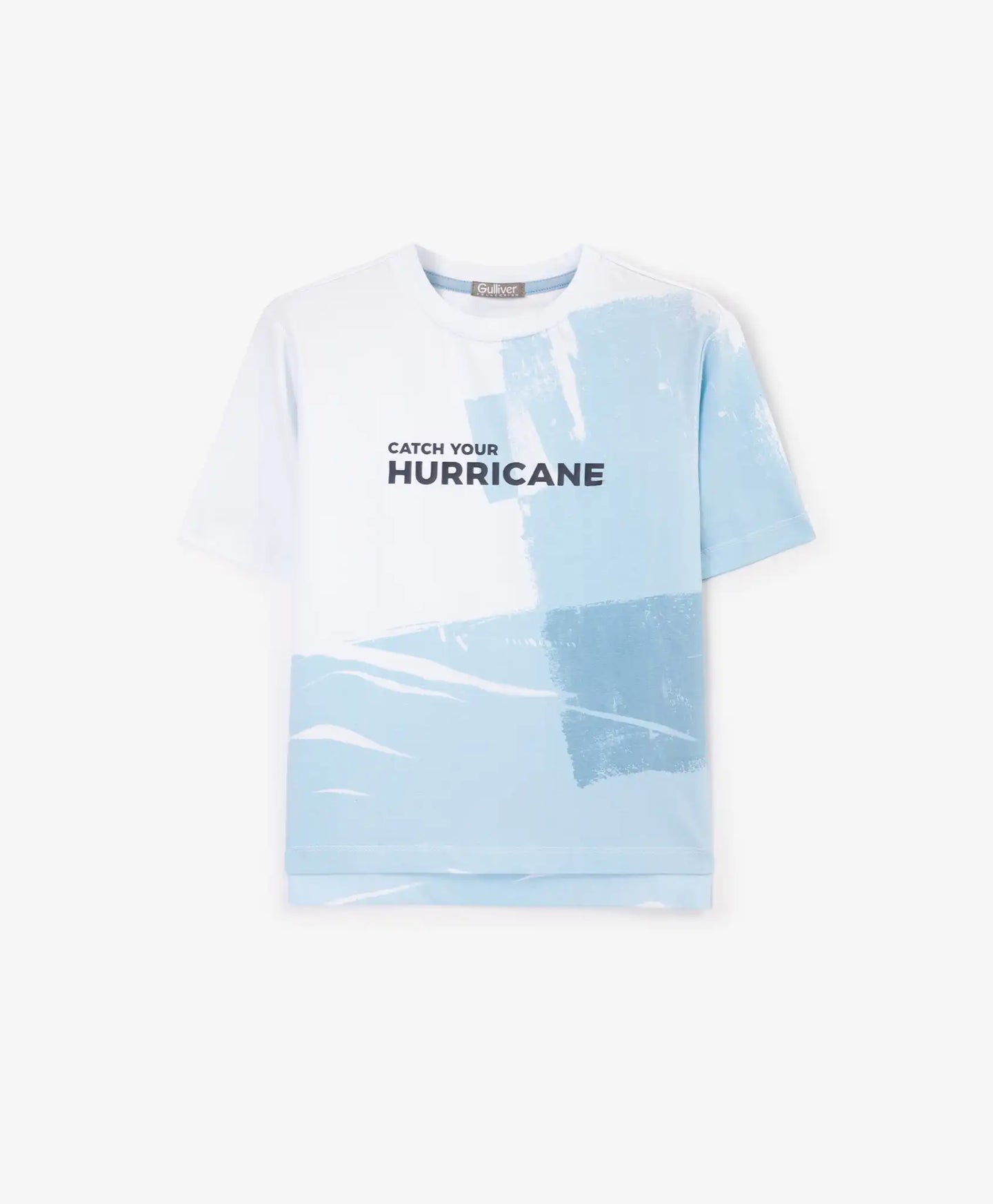 Tricou cu mânecă scurtă pentru băiat, alb, cu imprimeu, Gulliver