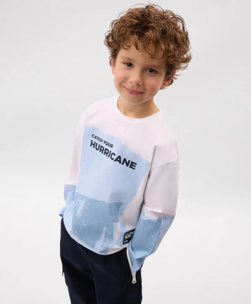 Longsleeve pentru băieți cu imprimeu alb Gulliver