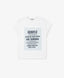 Tricou pentru fată cu siluetă oversize moderată și mânecă scurtă completă, alb, Gulliver