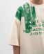 Tricou oversize pentru băiat, crem, cu imprimeu, Gulliver