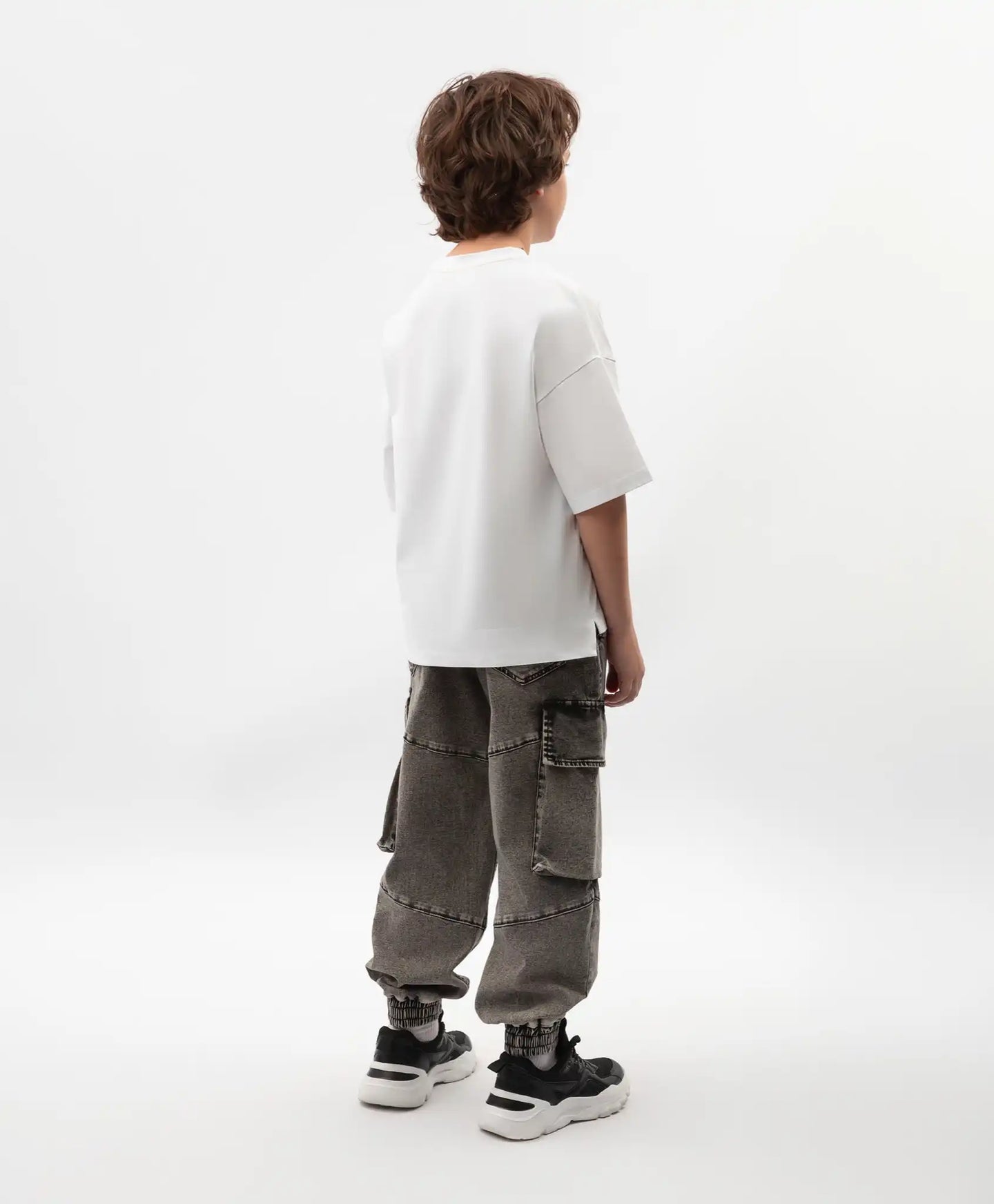 Tricou oversize pentru băiat, alb, cu imprimeu, Gulliver