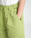 Pantaloni scurți pentru băiat, verzi, sub genunchi, cu talie elastică, Button Blue