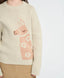 Pulover pentru fete gri oversized cu lama Button Blue