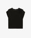 Tricou cu mânecă lungă din interlock mercerizat cu mărgele perlate, negru, Gulliver