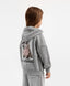 Hoodie deschis din material fleece cu imprimeu gri pentru fete Gulliver