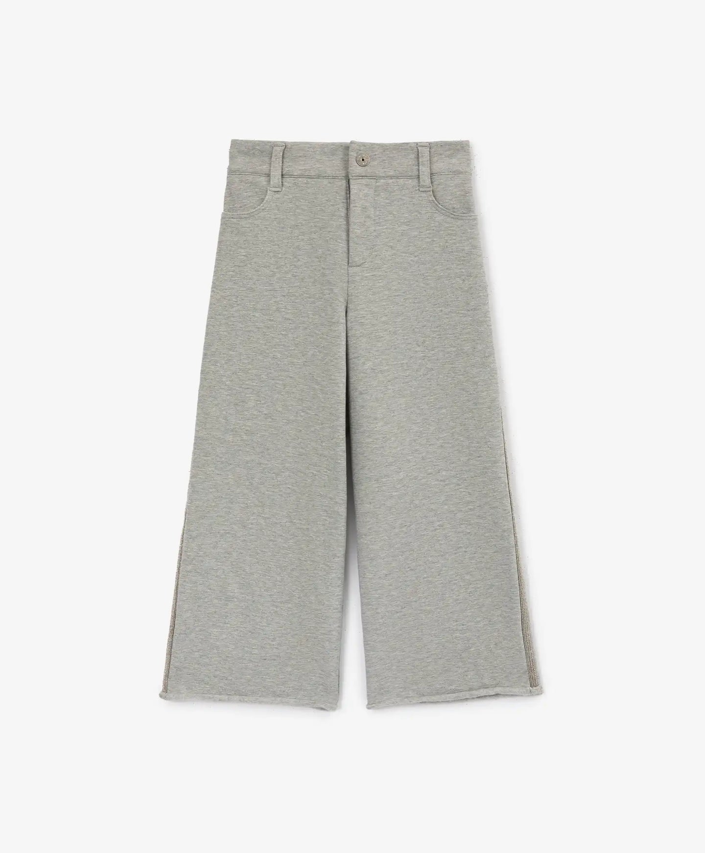 Pantaloni evazați din footer, gri, pentru fată, Gulliver