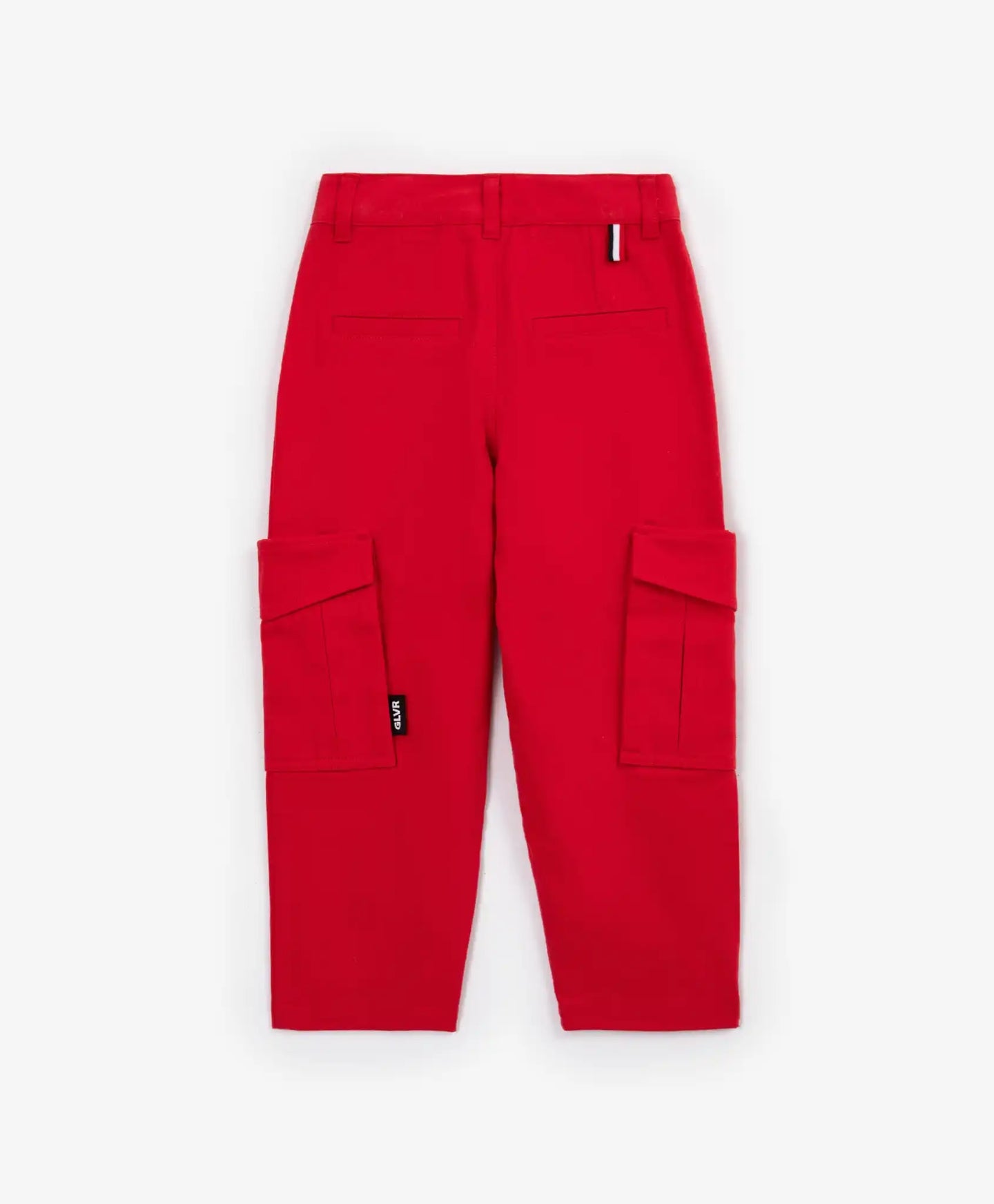 Pantaloni drepți, roșii, cu buzunare cargo, pentru fată, Gulliver