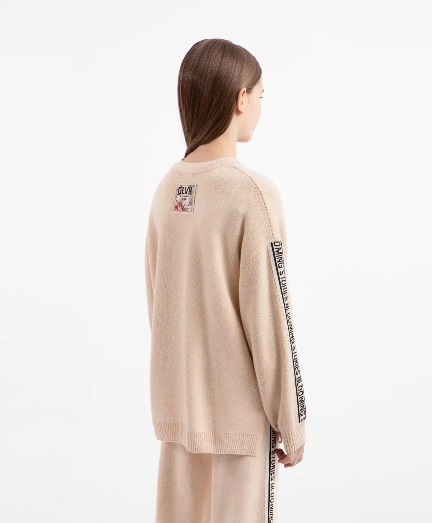 Cardigan tricotat oversize, călduros, bej, pentru fată, Gulliver