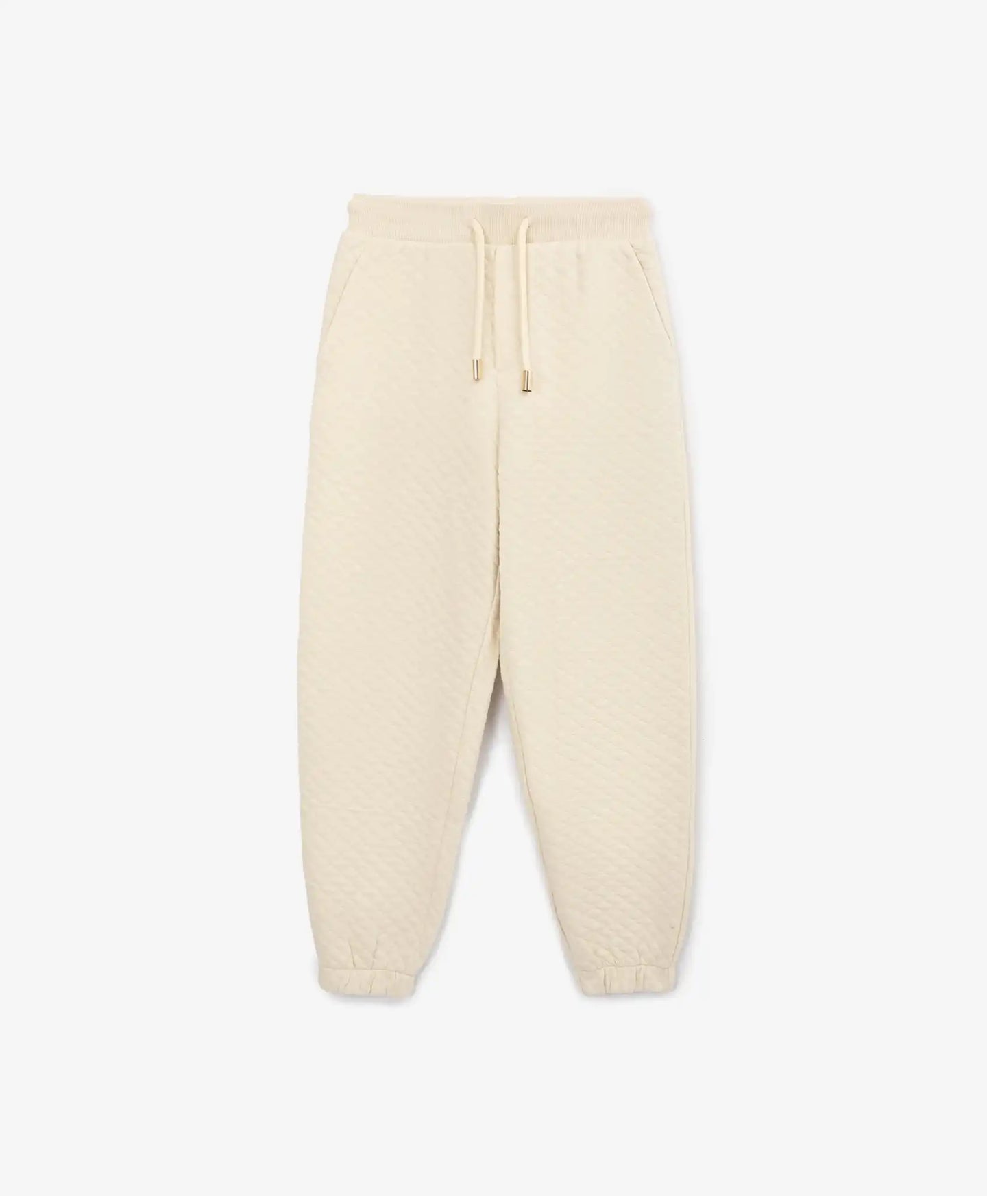 Joggeri tricot, crem, pentru fată, Gulliver