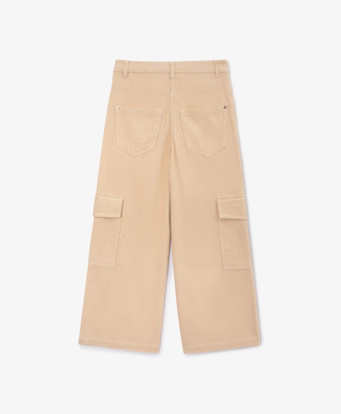Pantaloni din catifea, cu buzunare cargo, bej, pentru fată, Gulliver