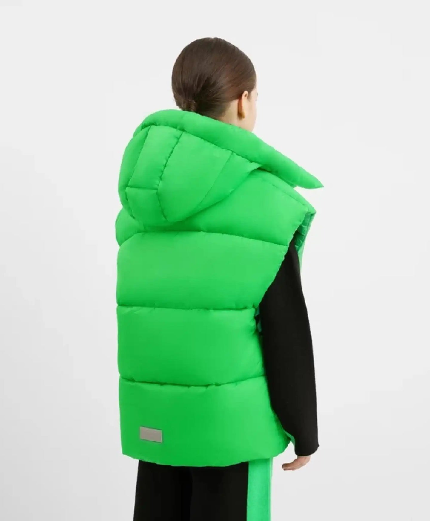 Vestă matlasată, cu puf sintetic, verde, pentru fată, Gulliver