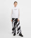 Pantaloni fleece, cu imprimeu alb-negru, pentru fată, Gulliver