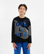 Longsleeve tricotat cu imprimeu negru pentru băieți Gulliver
