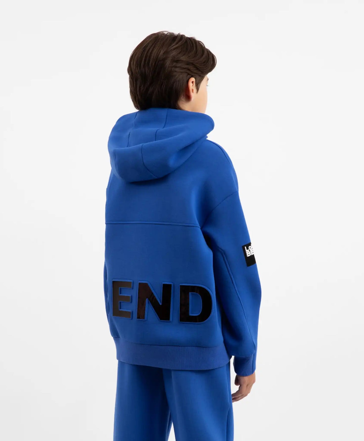 Hoodie albastru oversized din neopren pentru băieți Gulliver