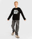 Longsleeve cu imprimeu, negru, pentru băiat, Button Blue
