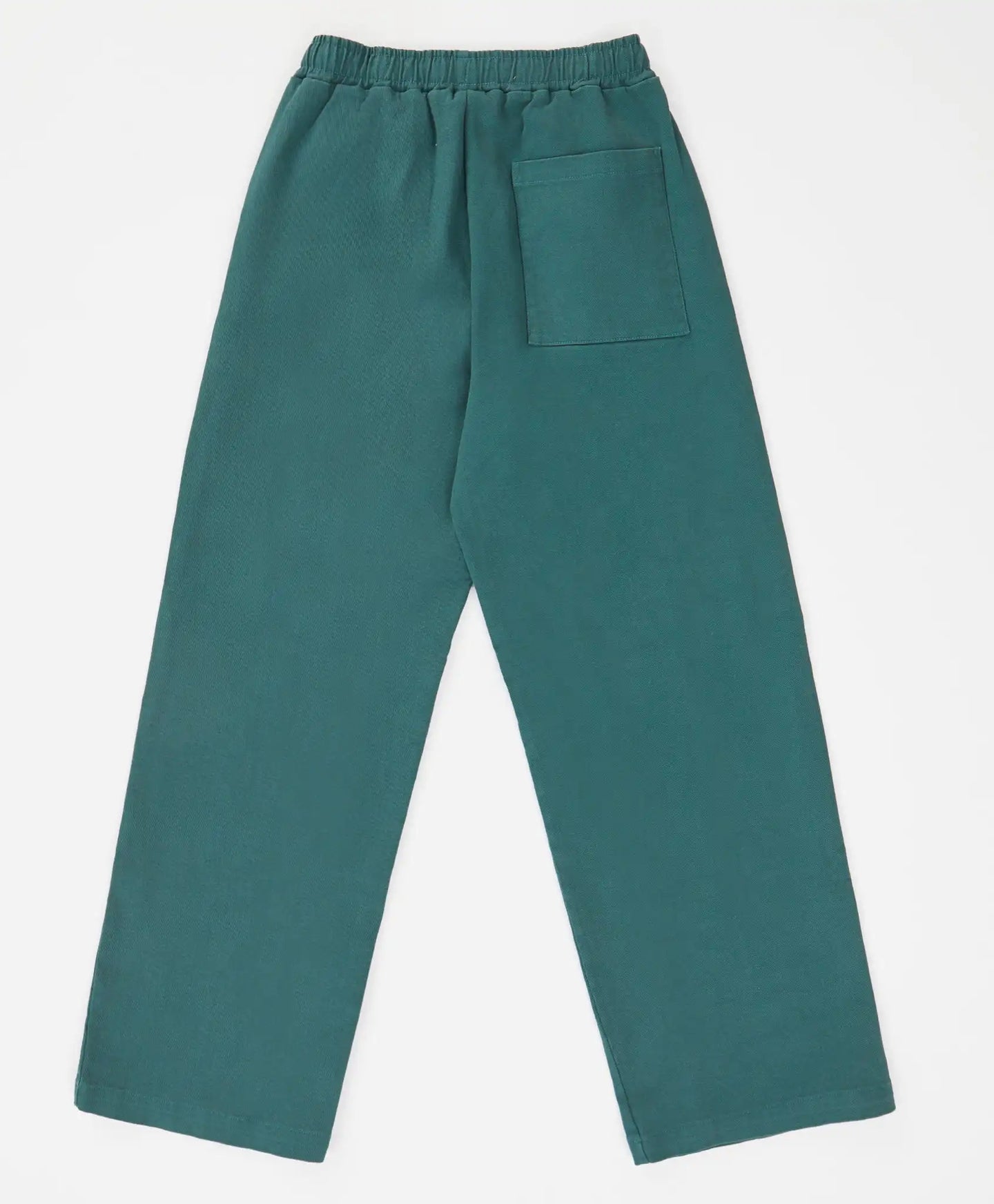 Pantaloni drepți, straight fit, cu talie elastică, verzi, pentru copii, Button Blue