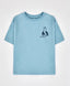 Tricou cu mâneci scurte și imprimeu albastru deschis pentru băieți Button Blue