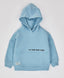 Hoodie căptușit cu glugă și imprimeu albastru deschis pentru băieți Button Blue