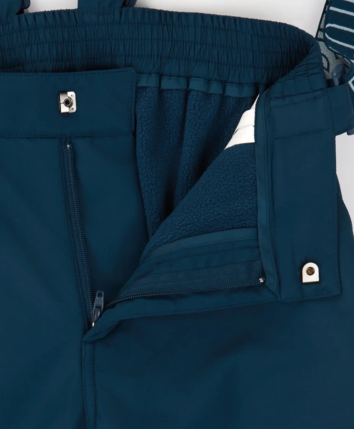 Pantaloni căptușiți, de sezon intermediar, cu bretele detașabile, impermeabili, albaștri, pentru băiat, Button Blue