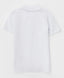 Polo din pique, alb, Button Blue
