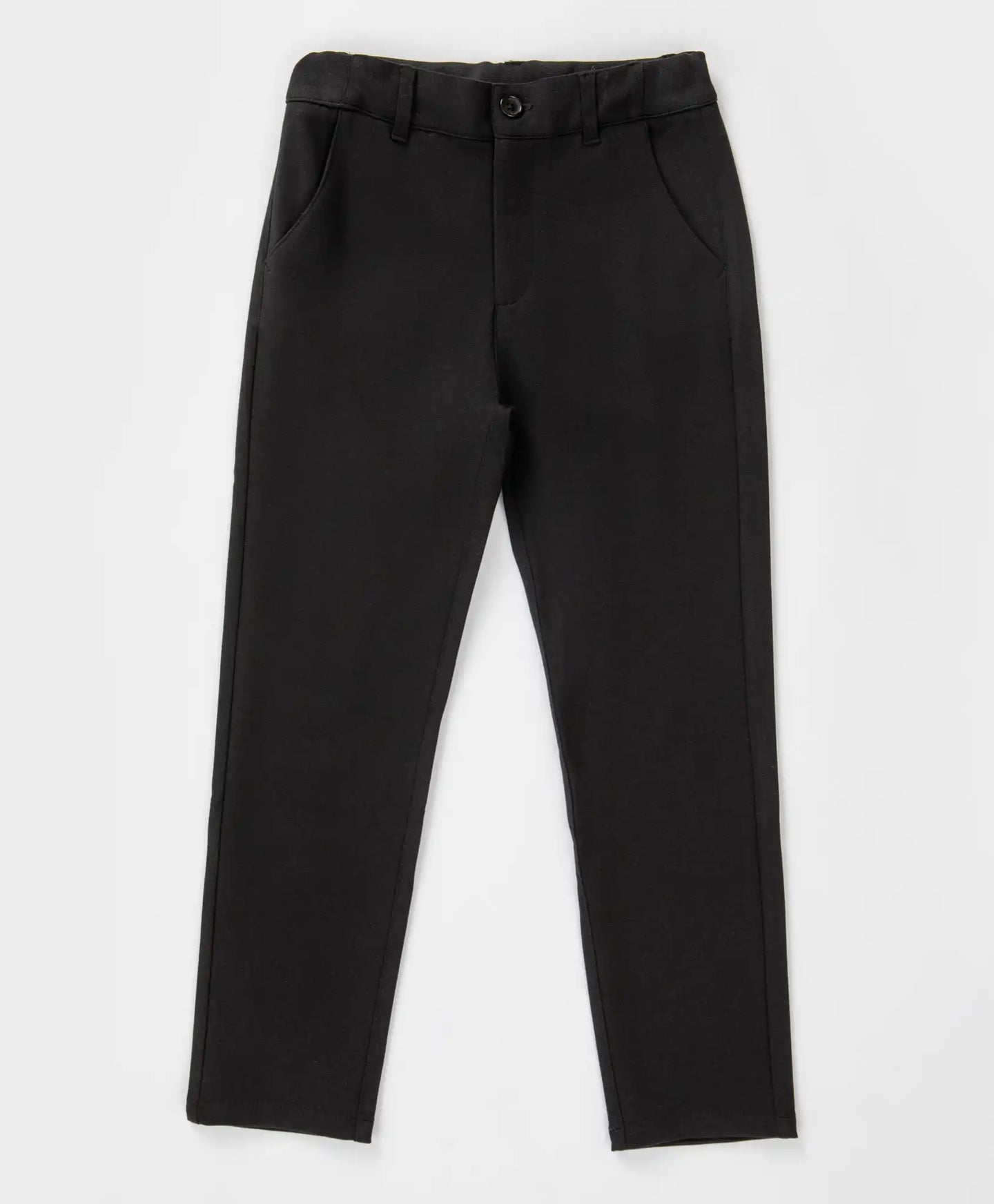 Pantaloni cu dungi presate, negri, Button Blue
