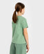 Tricou cu mâneci scurte și imprimeu reliefat verde pentru fete Button Blue