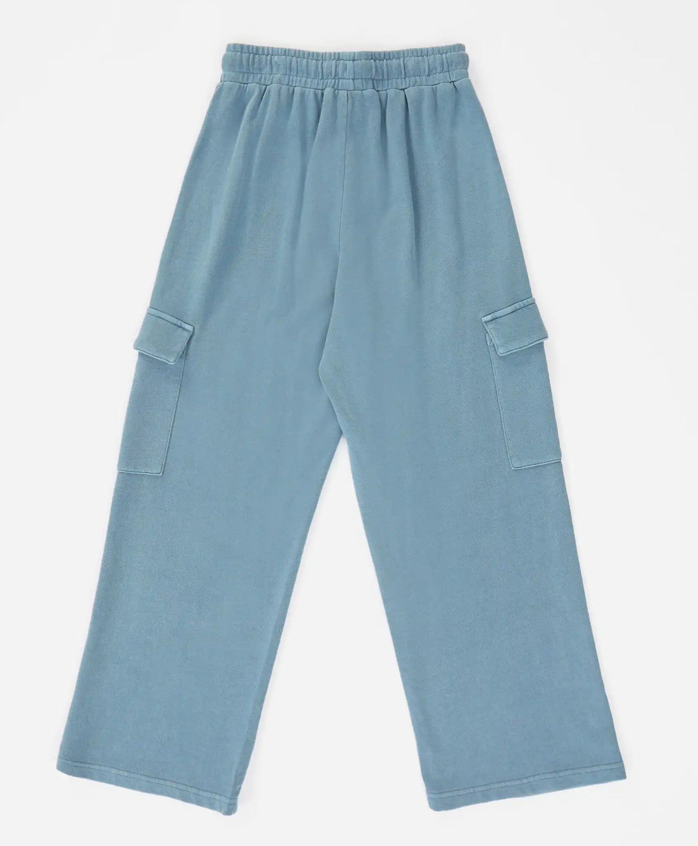 Pantaloni cargo largi, cu talie elastică și efect de uzură, albaștri, pentru copii, Button Blue