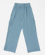 Pantaloni cargo largi, cu talie elastică și efect de uzură, albaștri, pentru copii, Button Blue
