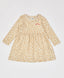 Rochie cu imprimeu leopard, mâneci lungi, bej, pentru fete Button Blue