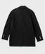 Sacou oversized cu două rânduri de nasturi și buzunare, negru Button Blue