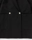 Sacou oversized cu două rânduri de nasturi și buzunare, negru Button Blue