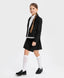 Sacou scurt, drept, negru Button Blue