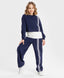 Pantaloni largi, cu dungi laterale, albaștri, Button Blue