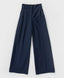 Pantaloni palazzo cu pliuri, albaștri, Button Blue