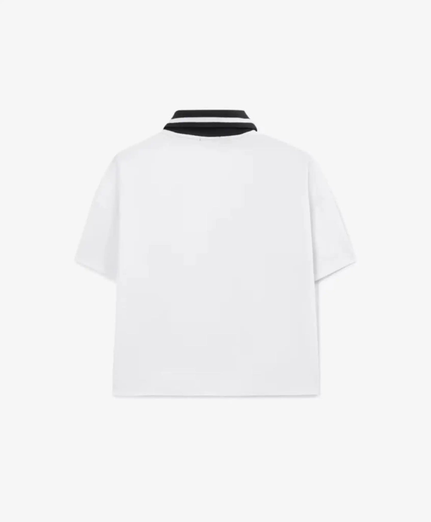Polo oversize, cu mânecă scurtă, alb, pentru fată, Gulliver